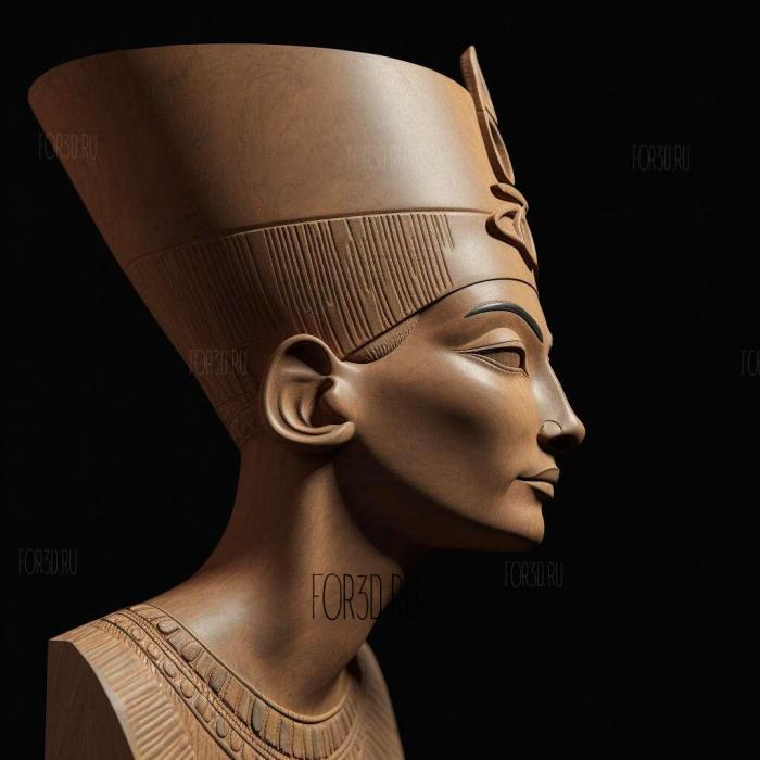 Nefertiti 4 | 3d stl model for CNC